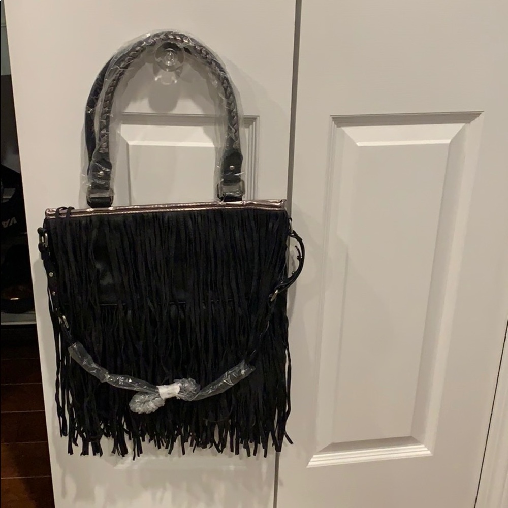 Steve Madden fringe leather cross body purse